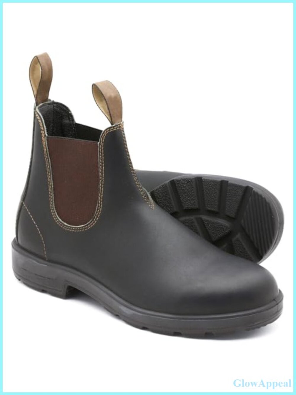 Waterproof Faux Leather Chelsea Ankle Boots Block Heel Slip-On Work